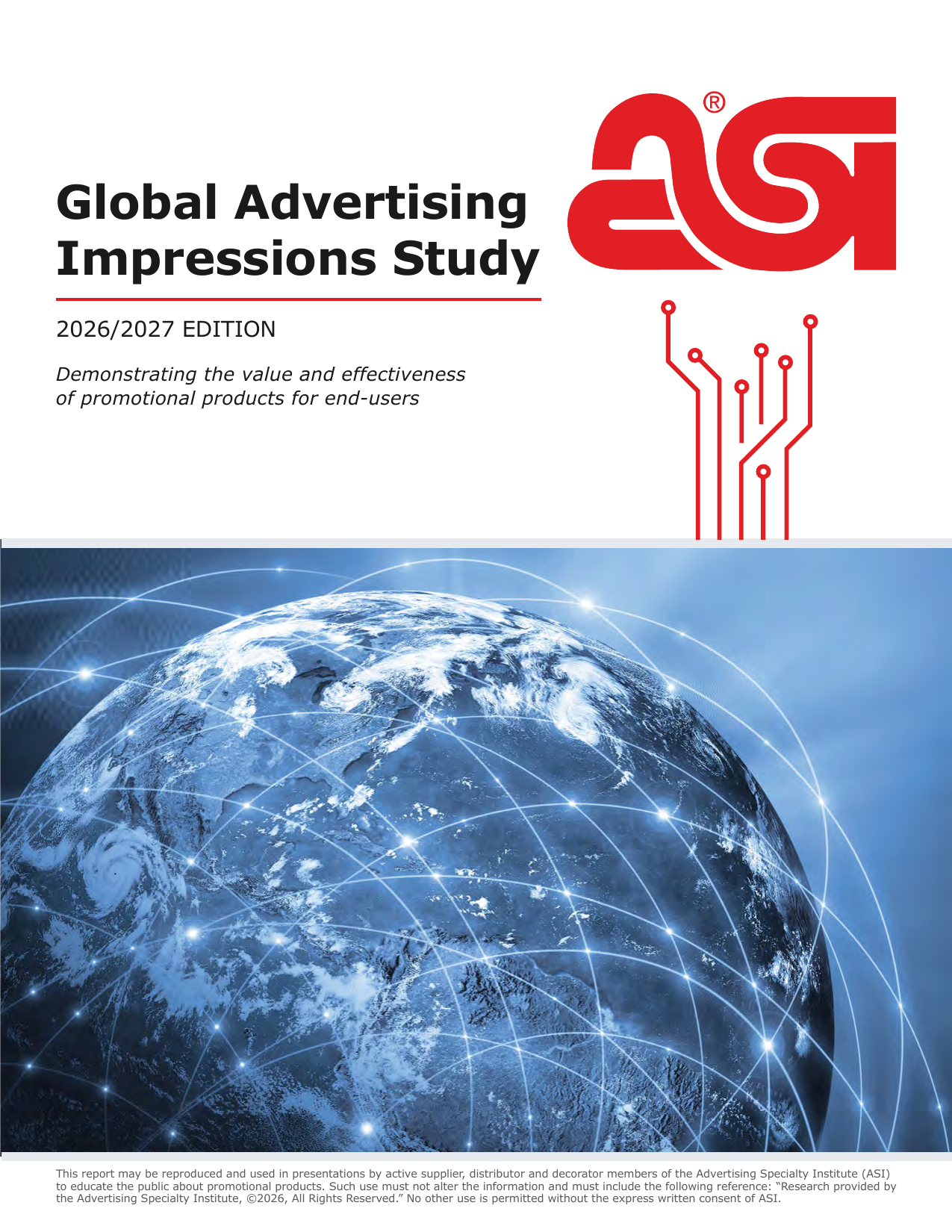 Global Advertising Impressions Study 2026/2027 cover with reproduction terms